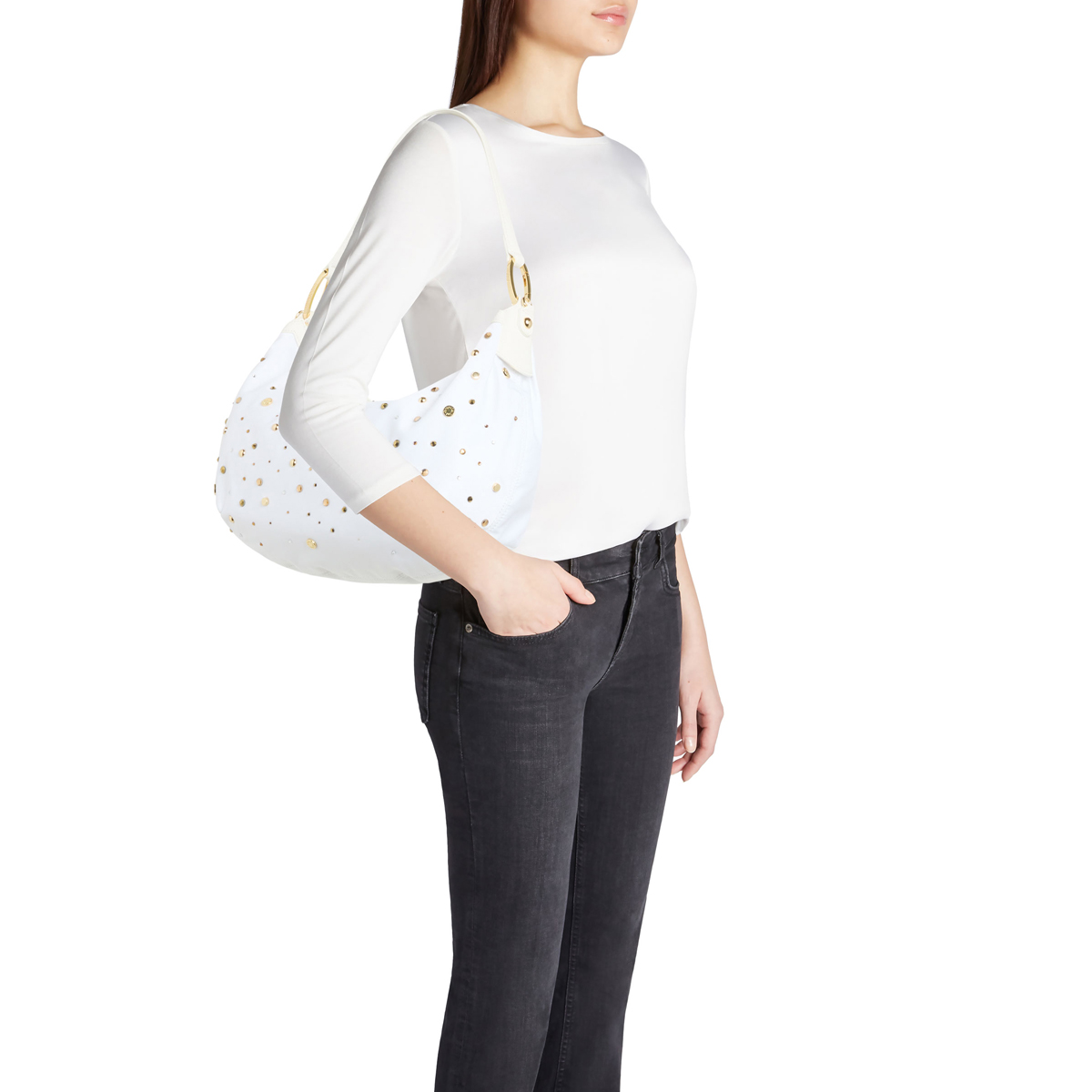 Braccialini Sottospalla Beth Strass Bianco - 5 Braccialini Sottospalla Beth Strass Bianco - 5