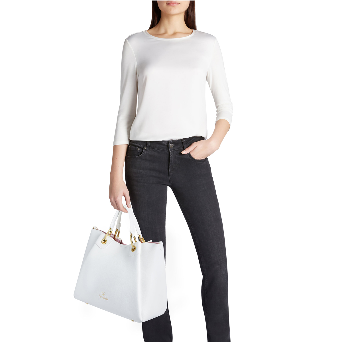 Braccialini Borsa a mano Amy grande Bianco - 2