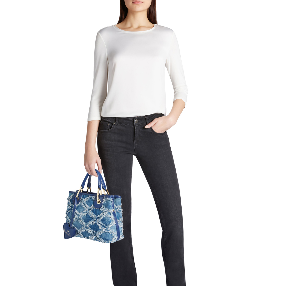 Braccialini Borsa a mano Beth Jeans piccola Blu - 2