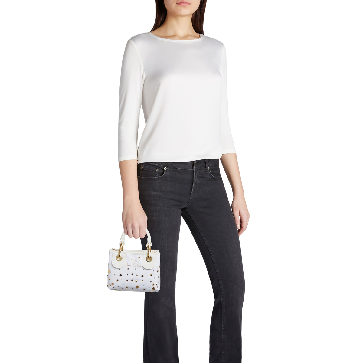 Braccialini Borsa a mano Bethe Strass Bianco - 5 Braccialini Borsa a mano Bethe Strass Bianco - 5