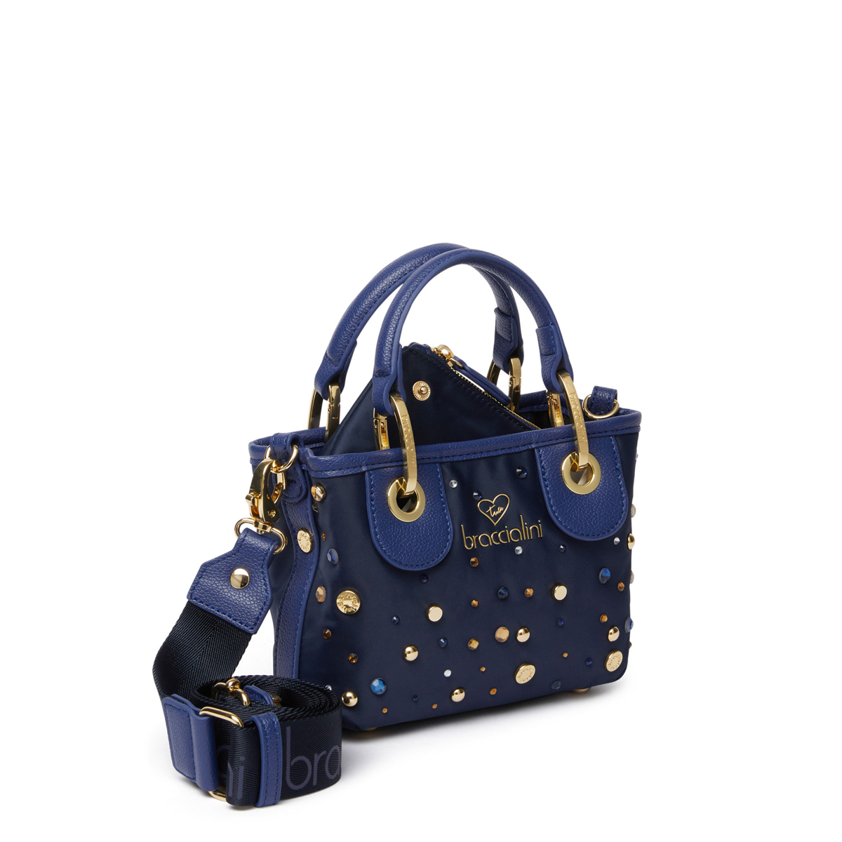 Braccialini Borsa a mano Beth Strass Blu - 3