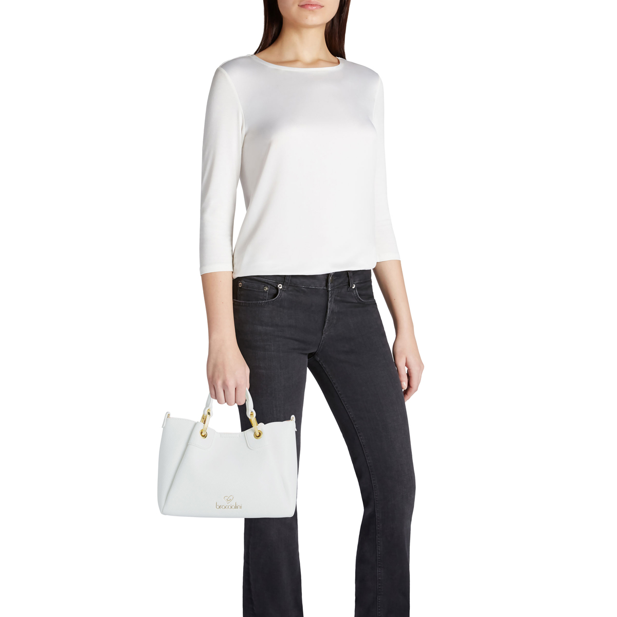 Braccialini Borsa a mano Amy piccola Bianco - 2 Braccialini Borsa a mano Amy piccola Bianco - 2