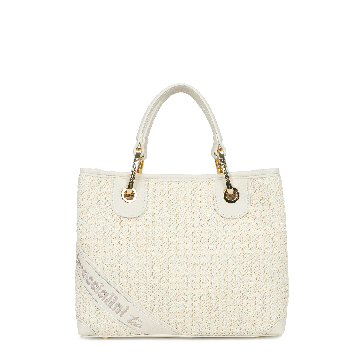 Braccialini Borsa a mano Beth Tricot Bianco - 1