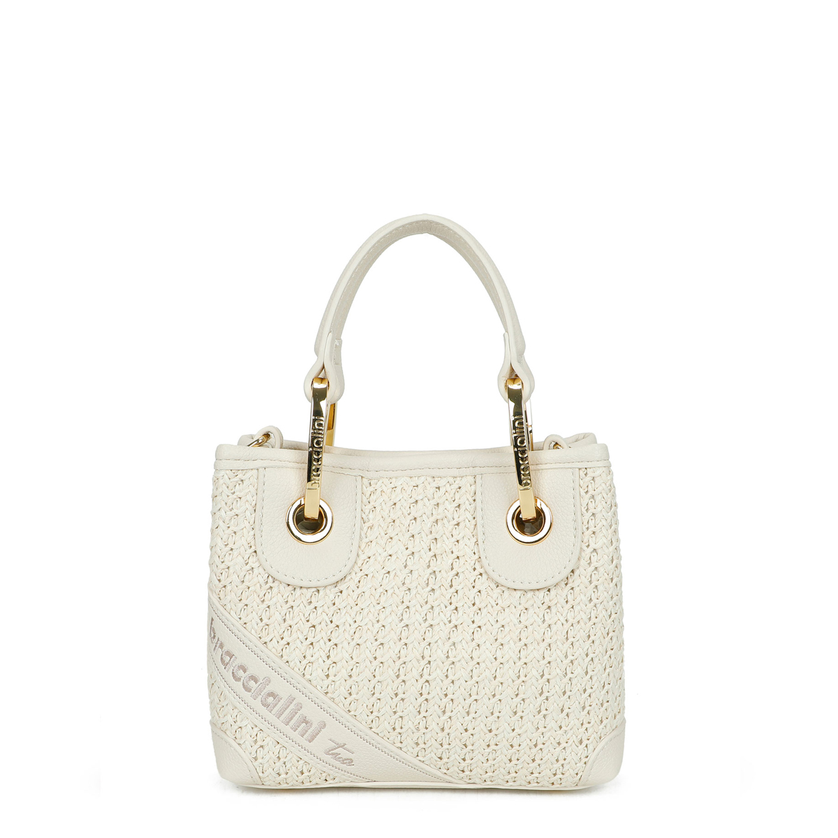 Braccialini Borsa a mano Beth Tricot piccola Bianco - 1