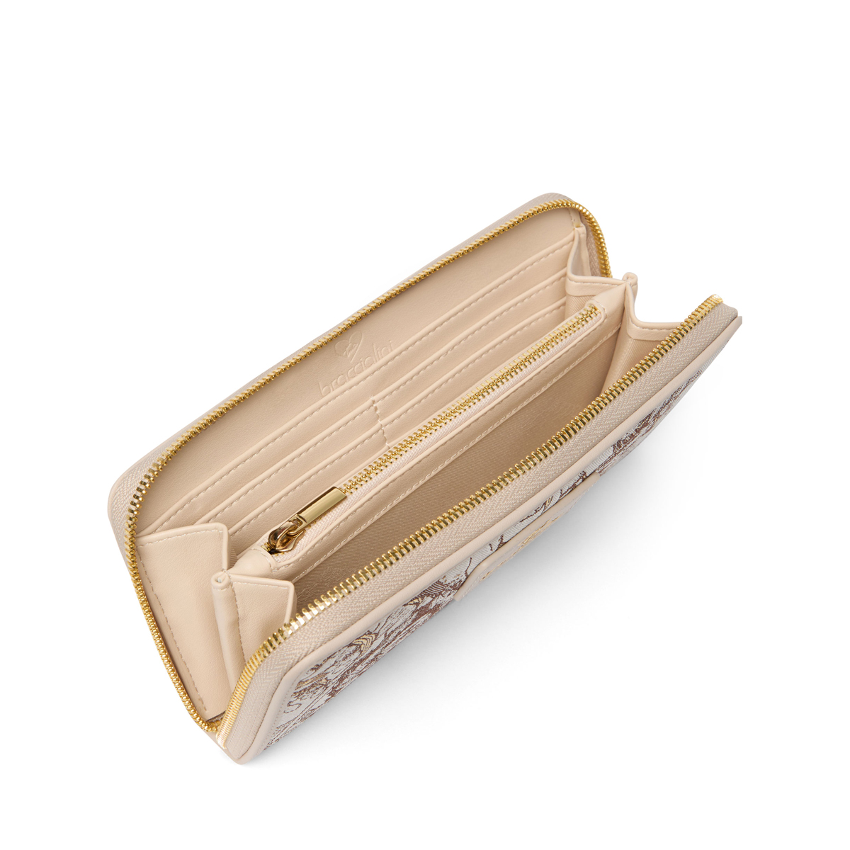 Braccialini Portafoglio Jacquard Zip Around Beige - 3 Braccialini Portafoglio Jacquard Zip Around Beige - 3