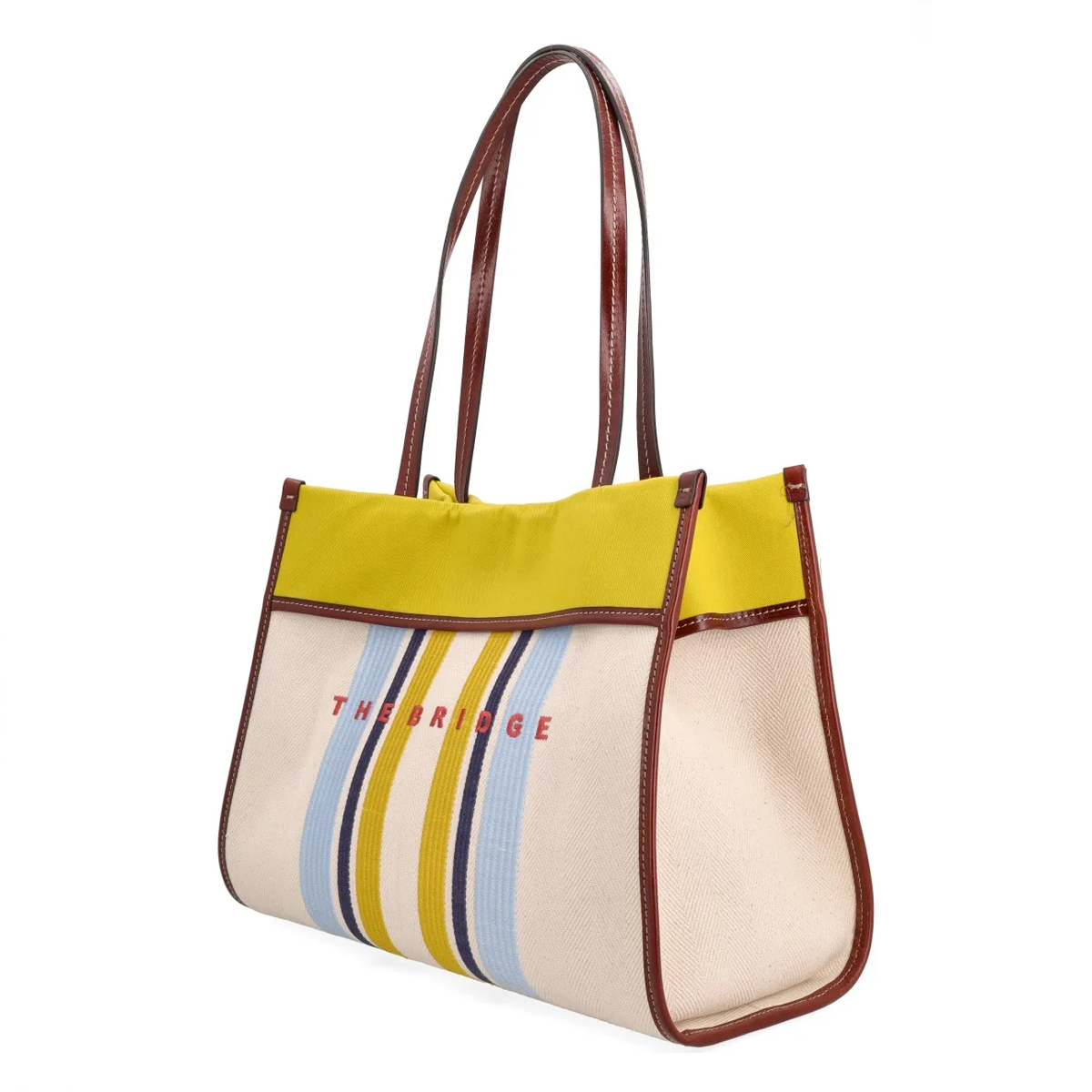 The Bridge Shopper Beach Bag Elisa Wow Naturale Marrone Celeste - 2 The Bridge Shopper Beach Bag Elisa Wow Naturale Marrone Celeste - 2