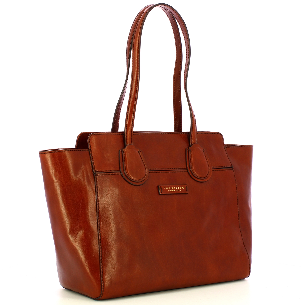 The Bridge Elettra Marrone Oro Shopping Bag - 2 The Bridge Elettra Marrone Oro Shopping Bag - 2