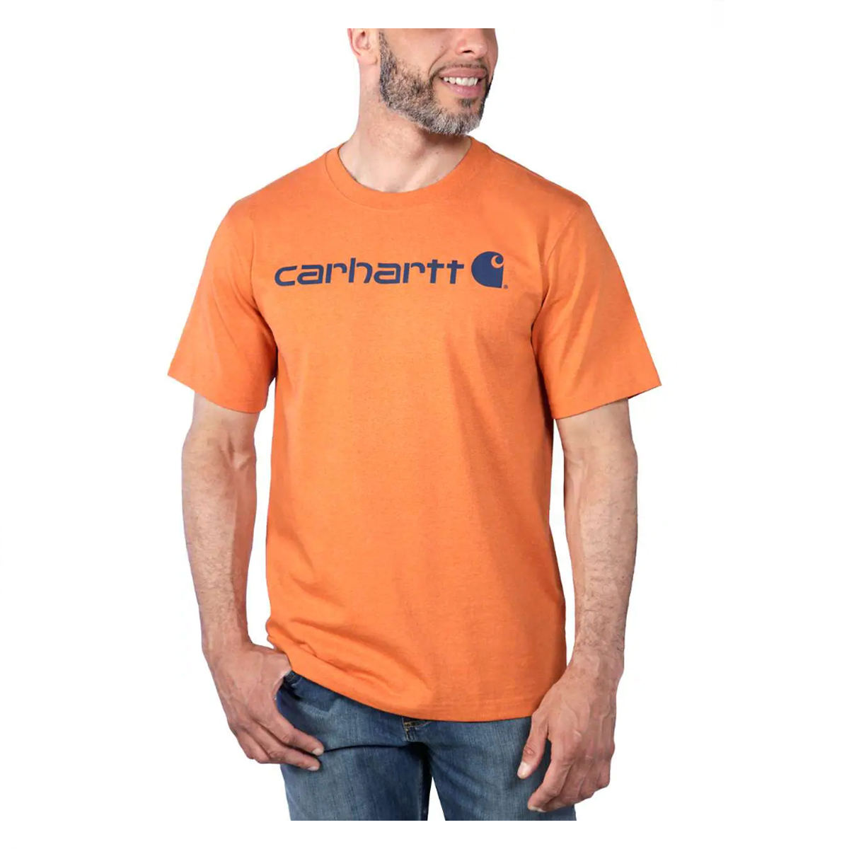 Carhartt T-Shirt Logo Graphic Marmalade Heather - 1 Carhartt T-Shirt Logo Graphic Marmalade Heather - 1