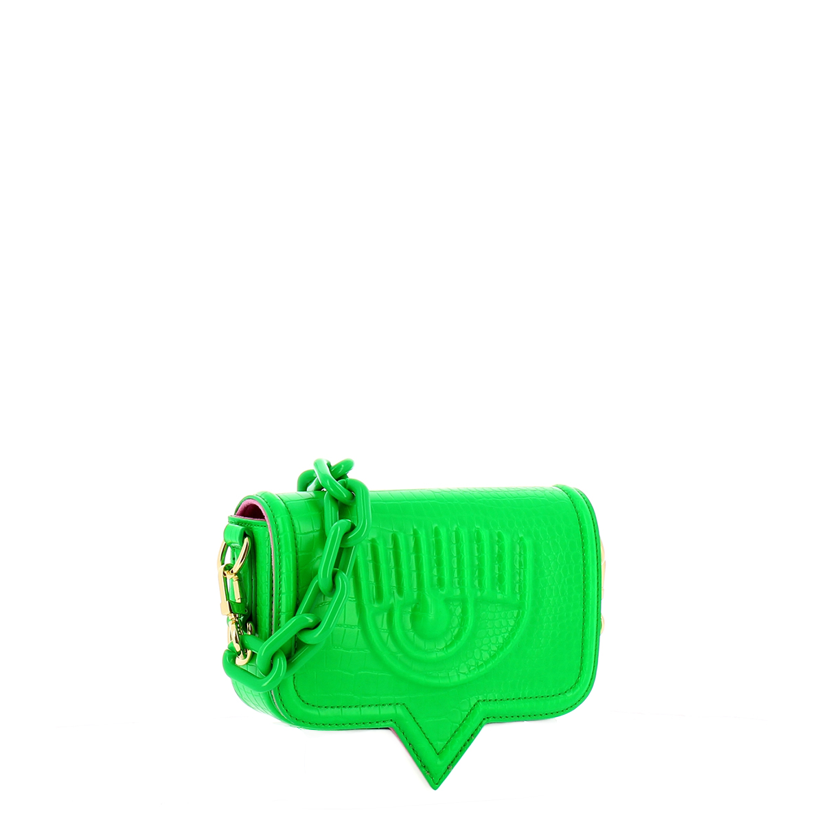 Chiara Ferragni Borsa Eyelike Small Croco Bright Green - 2 Chiara Ferragni Borsa Eyelike Small Croco Bright Green - 2