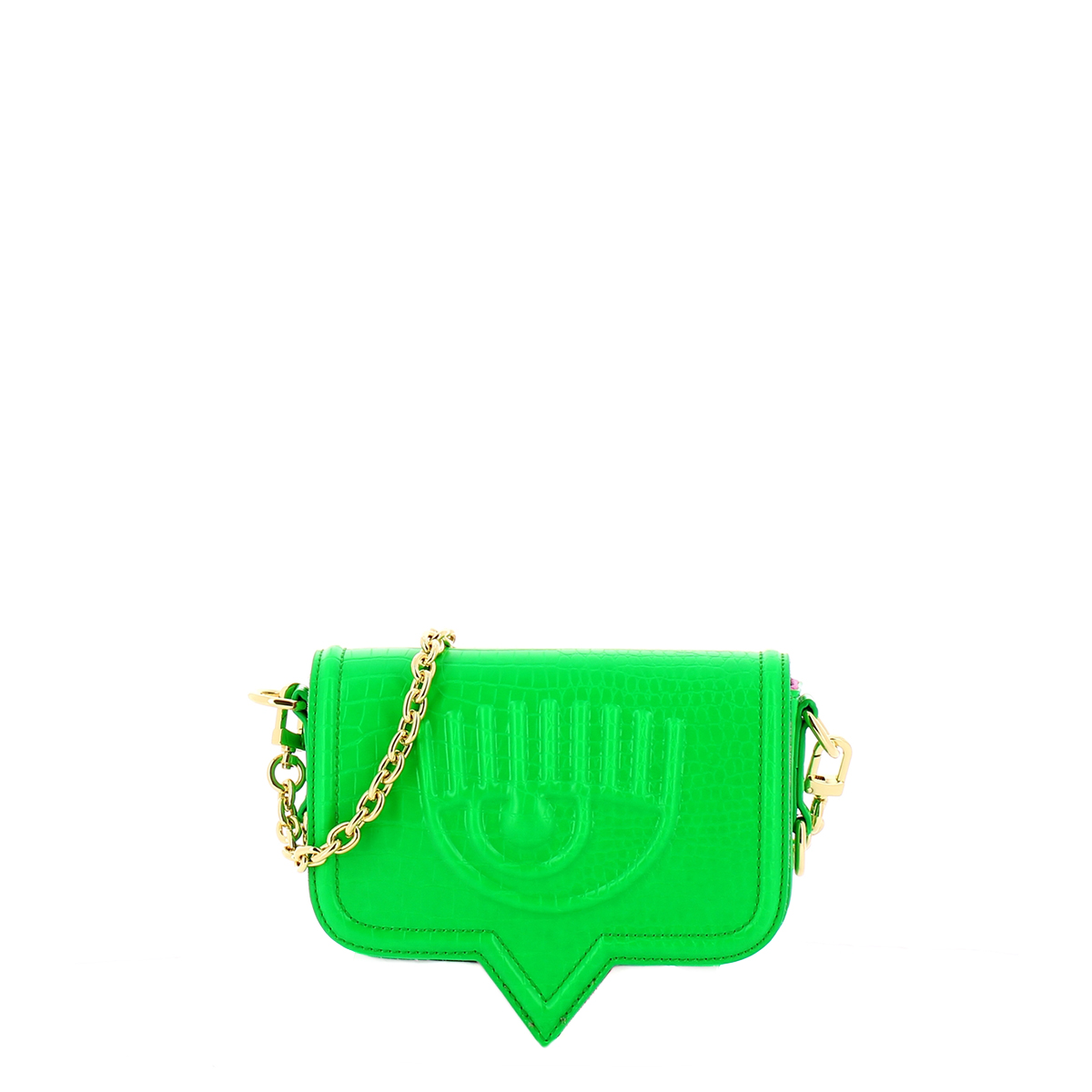 Chiara Ferragni Borsa Eyelike Small Croco Bright Green - 4 Chiara Ferragni Borsa Eyelike Small Croco Bright Green - 4