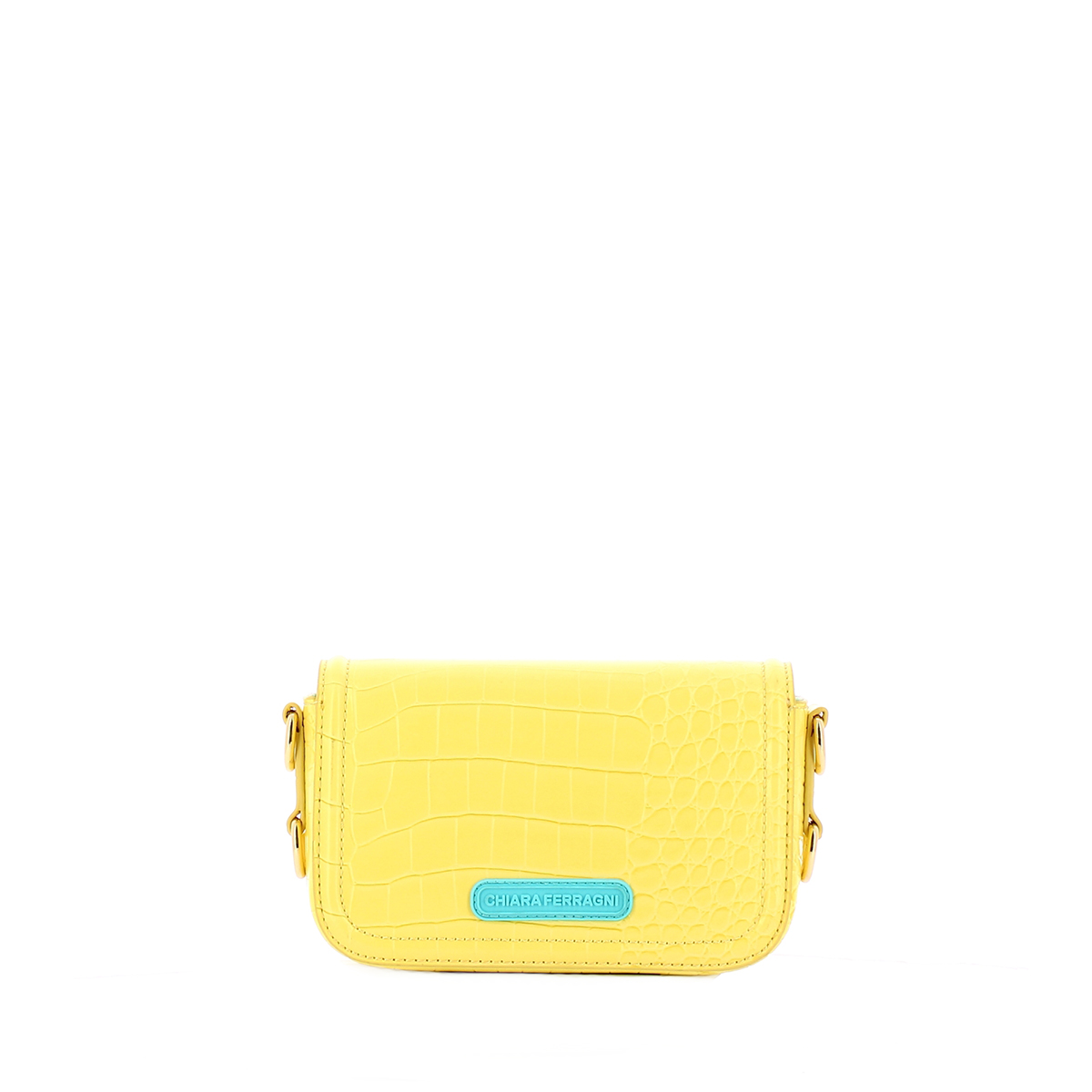 Chiara Ferragni Borsa Eyelike Small Croco Wax Yellow - 3