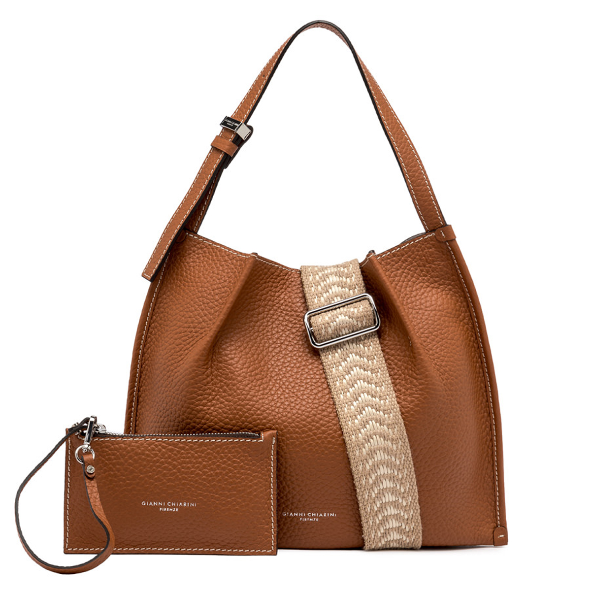 Gianni Chiarini Borsa a spalla Dory Caramello Sabbia - 5