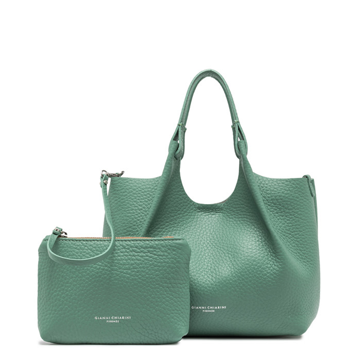 Gianni Chiarini Borsetta a mano Dua Small Menta Sabbia - 8