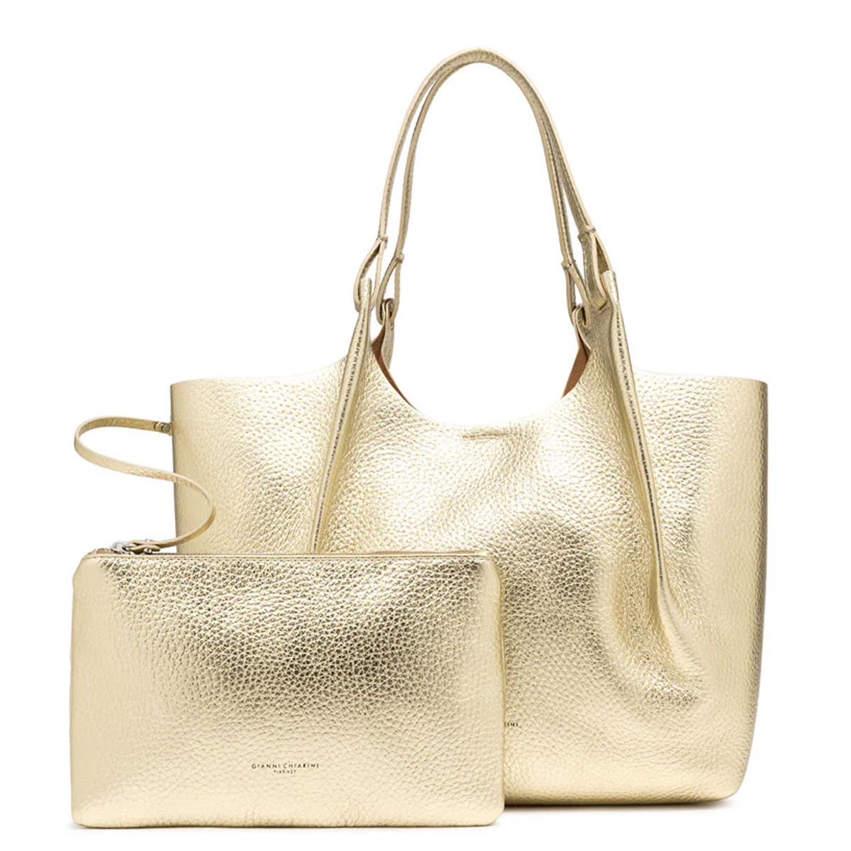 Gianni Chiarini Hobo Bag Dua Light Gold Caramello - 4