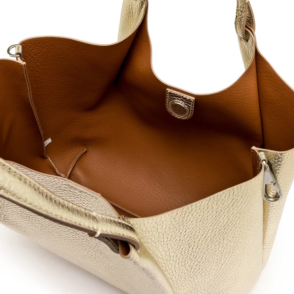 Gianni Chiarini Hobo Bag Dua Light Gold Caramello - 5