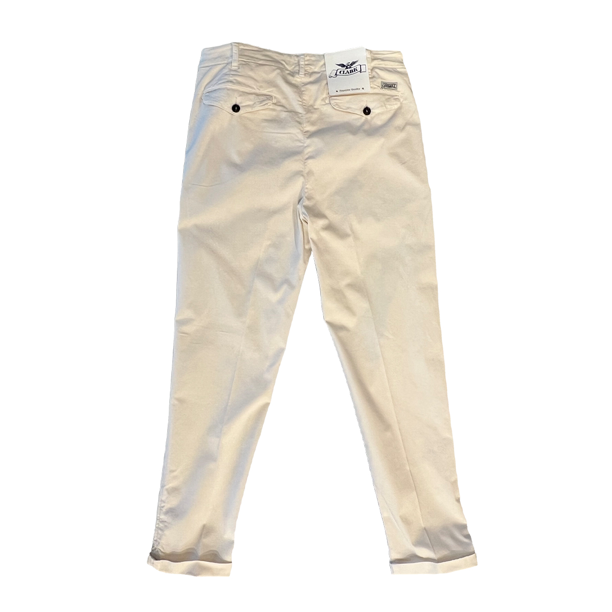 Clarks Pantaloni Alfred Chino Pinces Ivory - 2