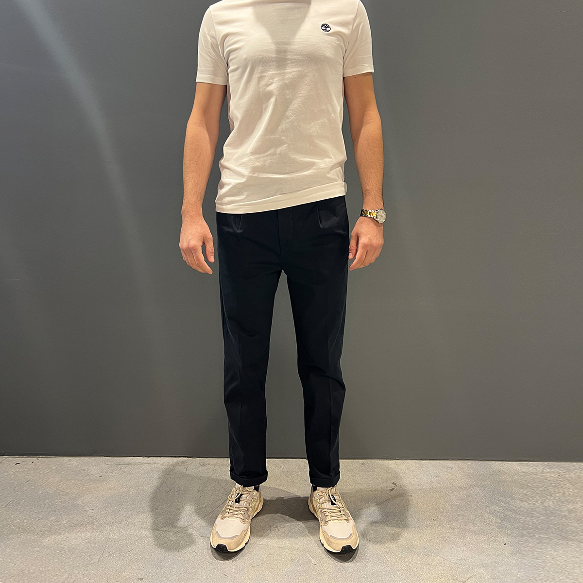 Clarks Pantaloni Alfred Chino Pinces Navy Blue - 3