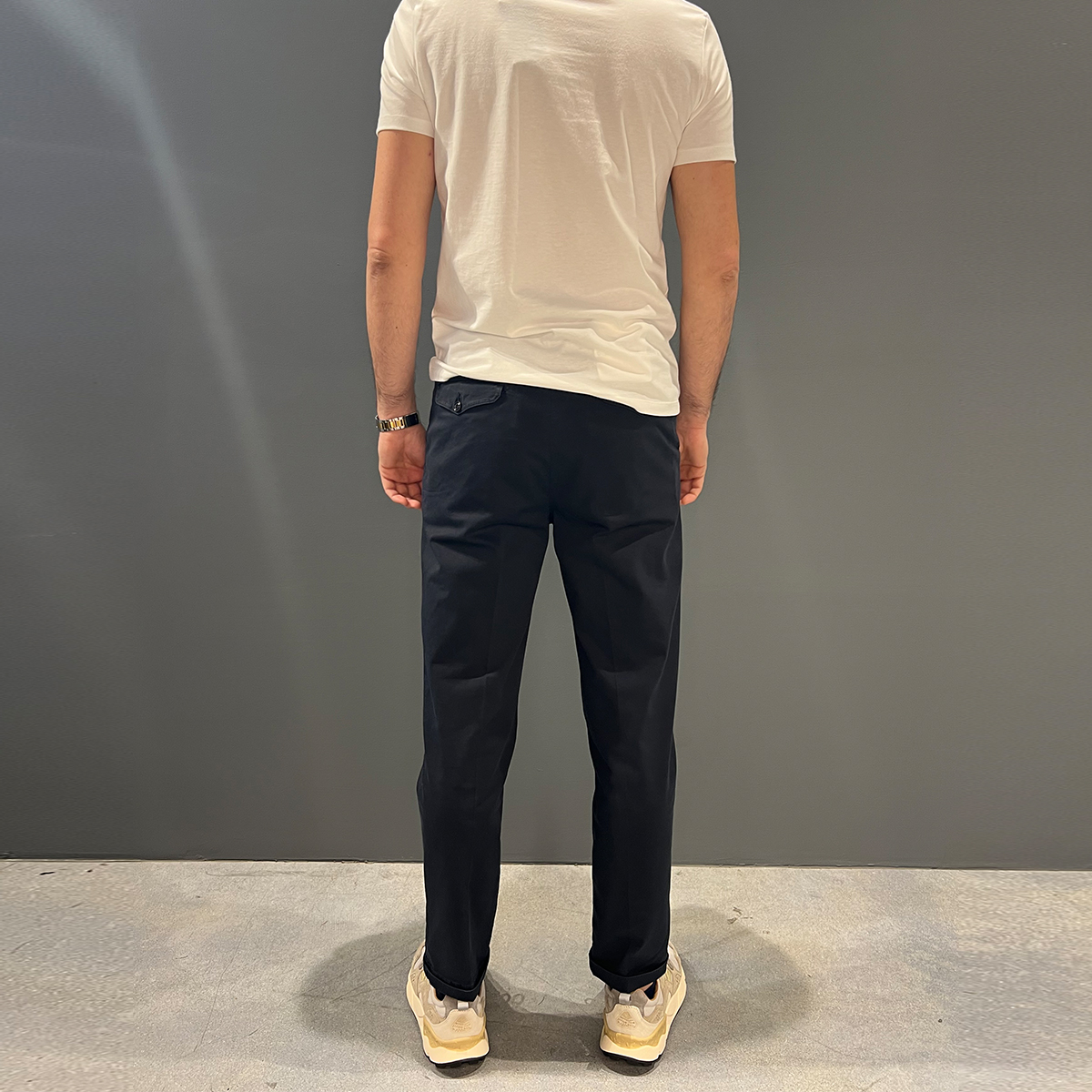 Clarks Pantaloni Alfred Chino Pinces Navy Blue - 5