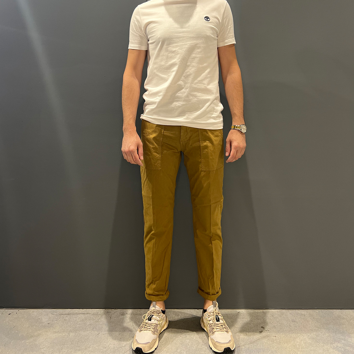 Clarks Pantaloni Wayne Fatigue Tobacco - 3