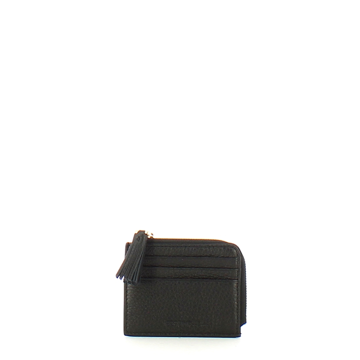 Coccinelle Bustina Porta Carte di Credito con nappina Noir - 1 Coccinelle Bustina Porta Carte di Credito con nappina Noir - 1