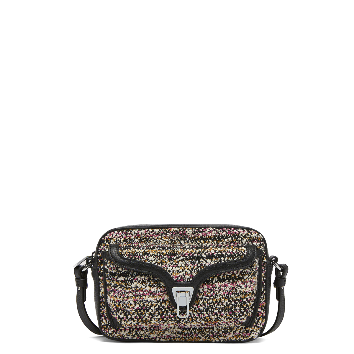 Coccinelle Borsa a tracolla Beat Soft Small Pixel Bouclè Medium Multicolor Pulp Pink Noir - 1 Coccinelle Borsa a tracolla Beat Soft Small Pixel Bouclè Medium Multicolor Pulp Pink Noir - 1