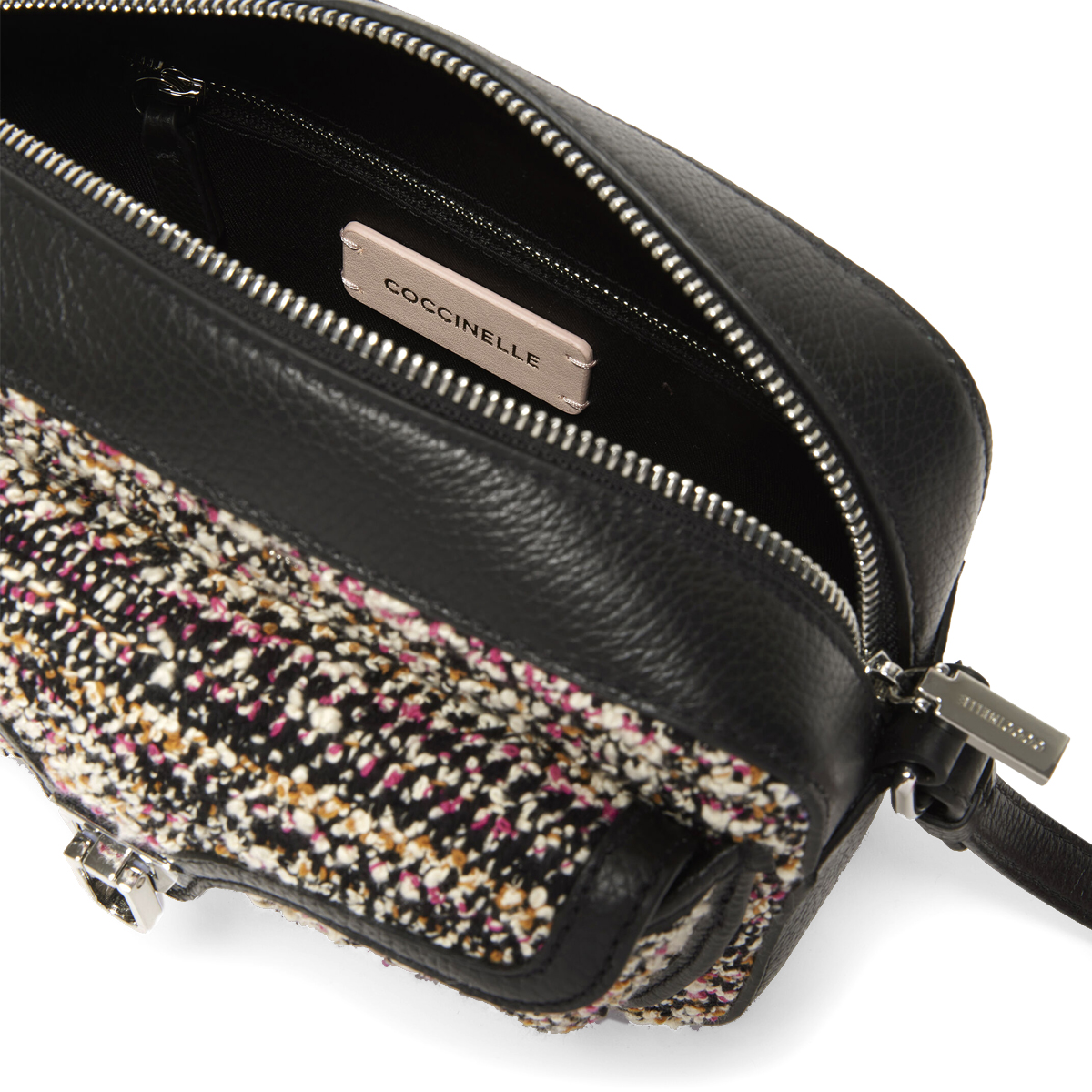 Coccinelle Borsa a tracolla Beat Soft Small Pixel Bouclè Medium Multicolor Pulp Pink Noir - 4 Coccinelle Borsa a tracolla Beat Soft Small Pixel Bouclè Medium Multicolor Pulp Pink Noir - 4
