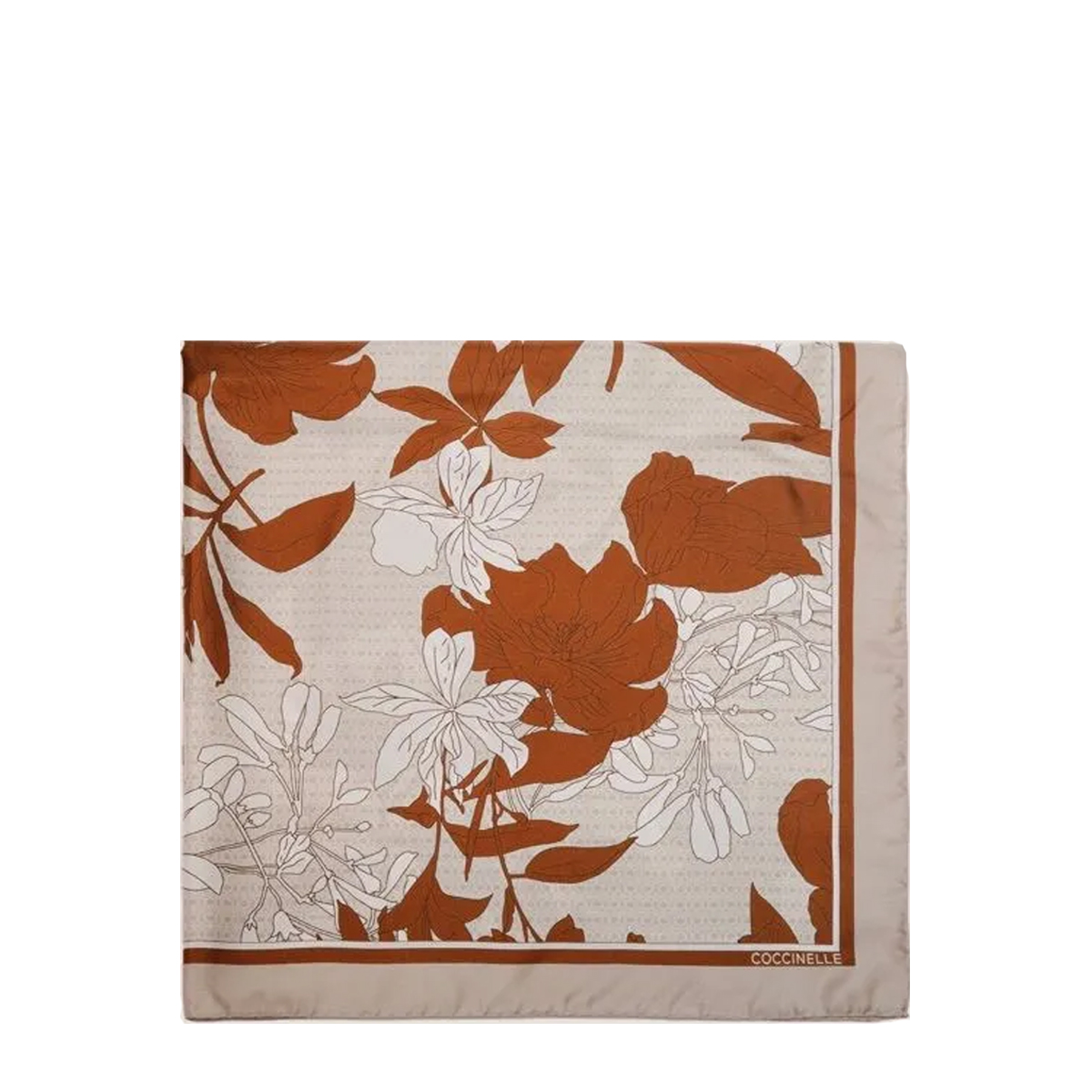 Coccinelle Floral Monogram Multi Rosette Foulard - 1 Coccinelle Floral Monogram Multi Rosette Foulard - 1