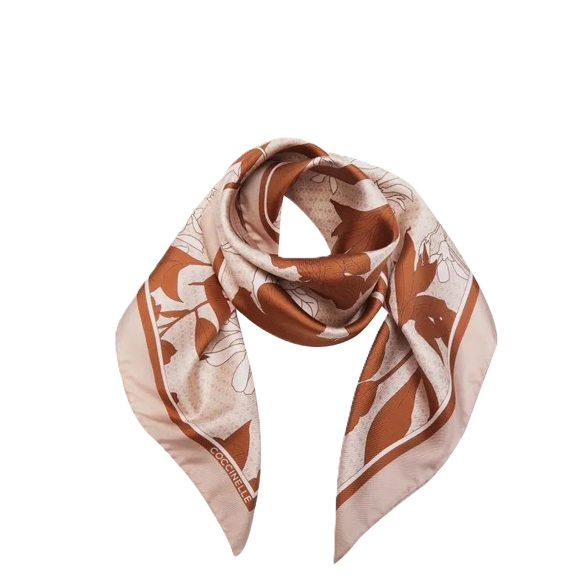 Coccinelle Floral Monogram Multi Rosette Foulard - 2 Coccinelle Floral Monogram Multi Rosette Foulard - 2