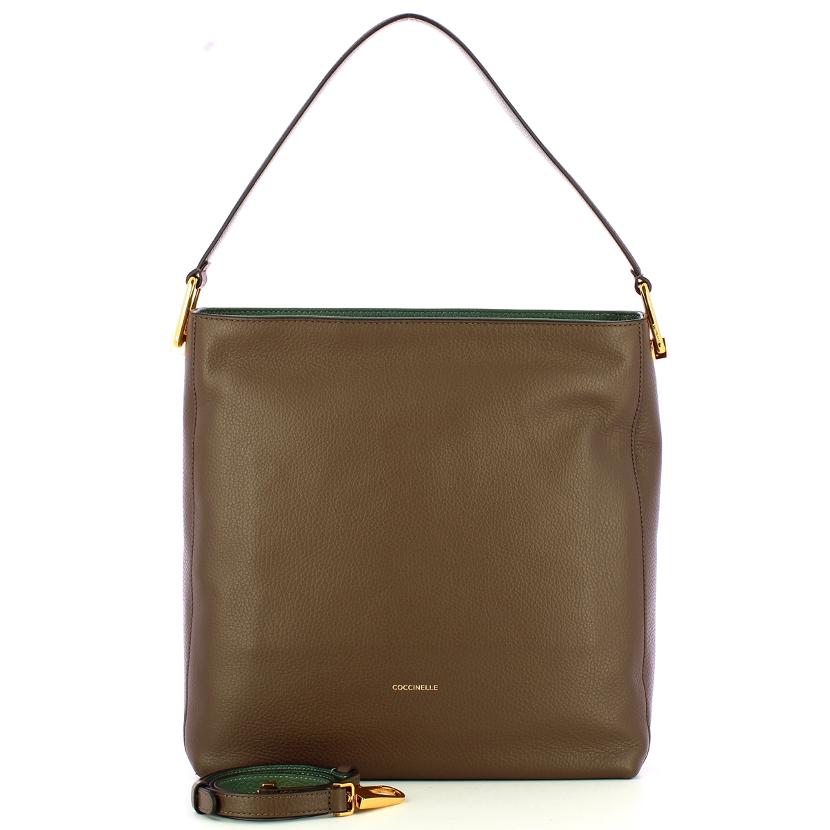 Coccinelle Hobo Bag Lea Coffee Kale Green - 4 Coccinelle Hobo Bag Lea Coffee Kale Green - 4