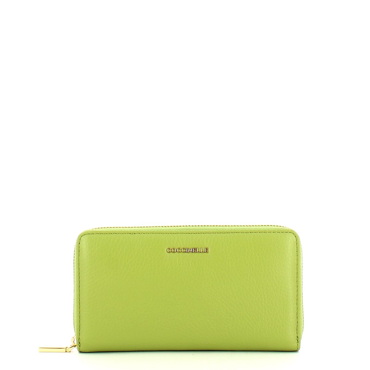 Coccinelle Portafoglio Metallic Soft Large Zip Around Guacamole - 1 Coccinelle Portafoglio Metallic Soft Large Zip Around Guacamole - 1