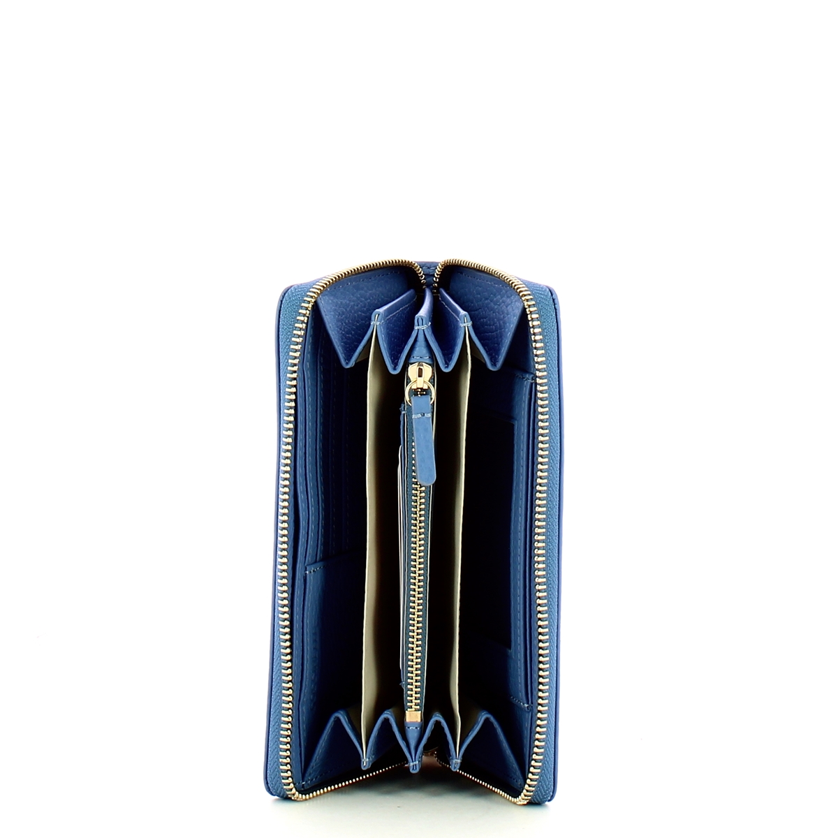Coccinelle Portafoglio Metallic Soft Large Zip Around Azul - 3 Coccinelle Portafoglio Metallic Soft Large Zip Around Azul - 3