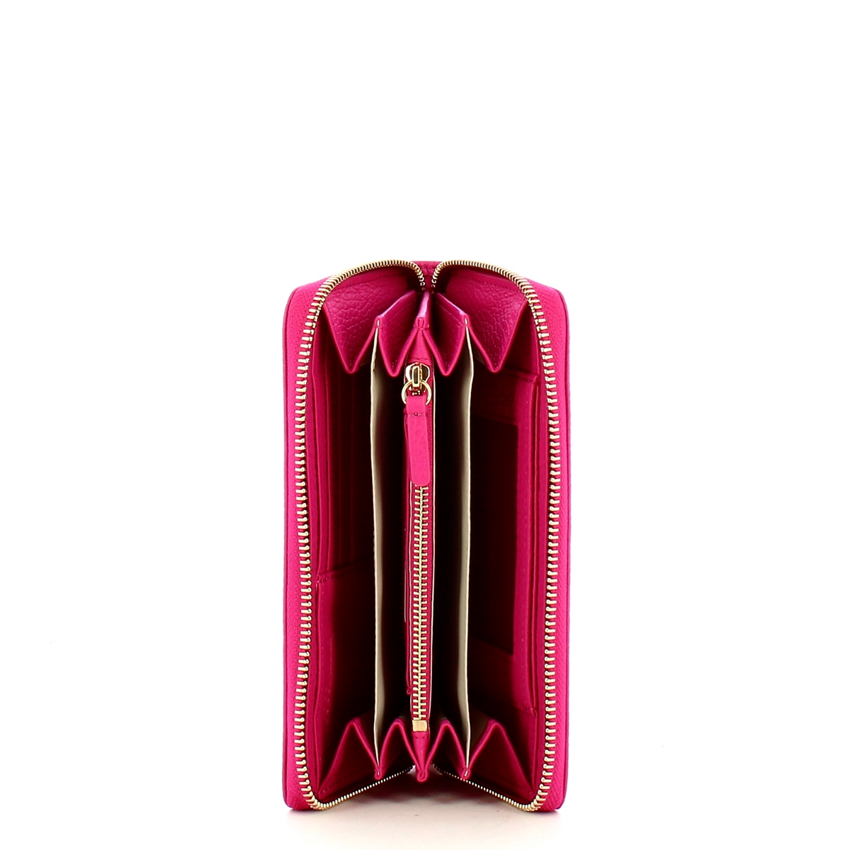 Coccinelle Portafoglio Metallic Soft Large Zip Around New Fucsia - 3 Coccinelle Portafoglio Metallic Soft Large Zip Around New Fucsia - 3