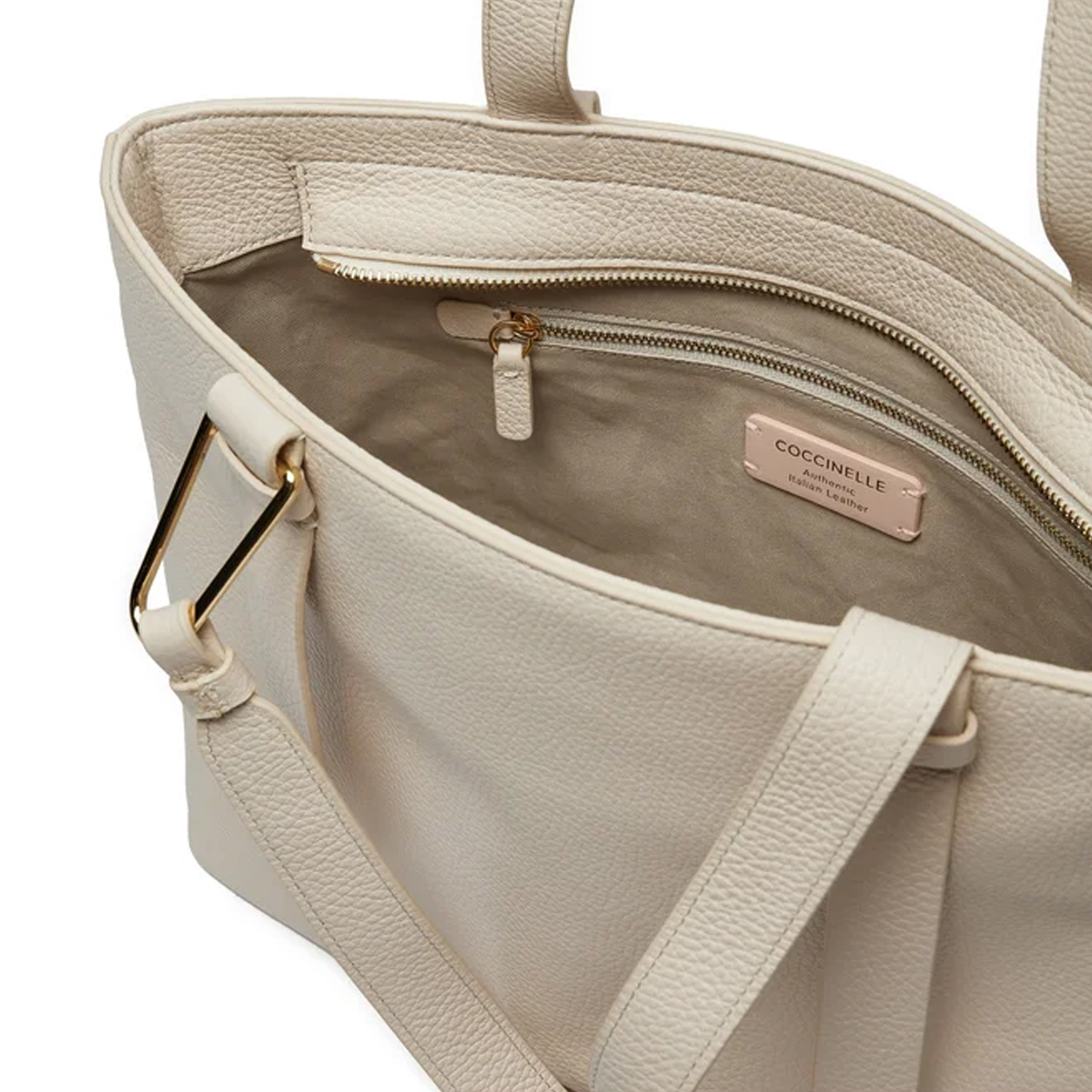 Coccinelle Shopper Malory Lambskin White - 4 Coccinelle Shopper Malory Lambskin White - 4
