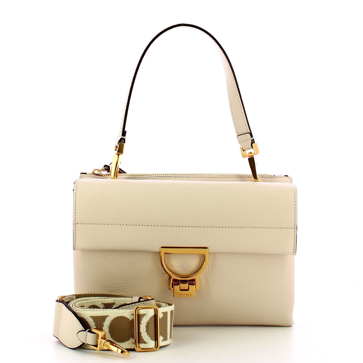 Coccinelle Borsa a mano Arlettis Signature Lambskin White - 4 Coccinelle Borsa a mano Arlettis Signature Lambskin White - 4