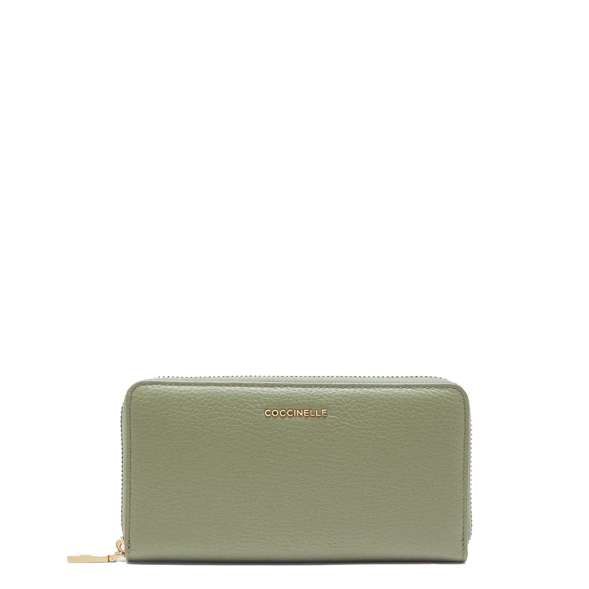 Coccinelle Portafoglio Metallic Soft Large Zip Around Greenery - 1