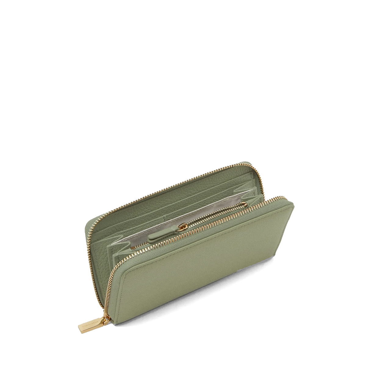 Coccinelle Portafoglio Metallic Soft Large Zip Around Greenery - 2