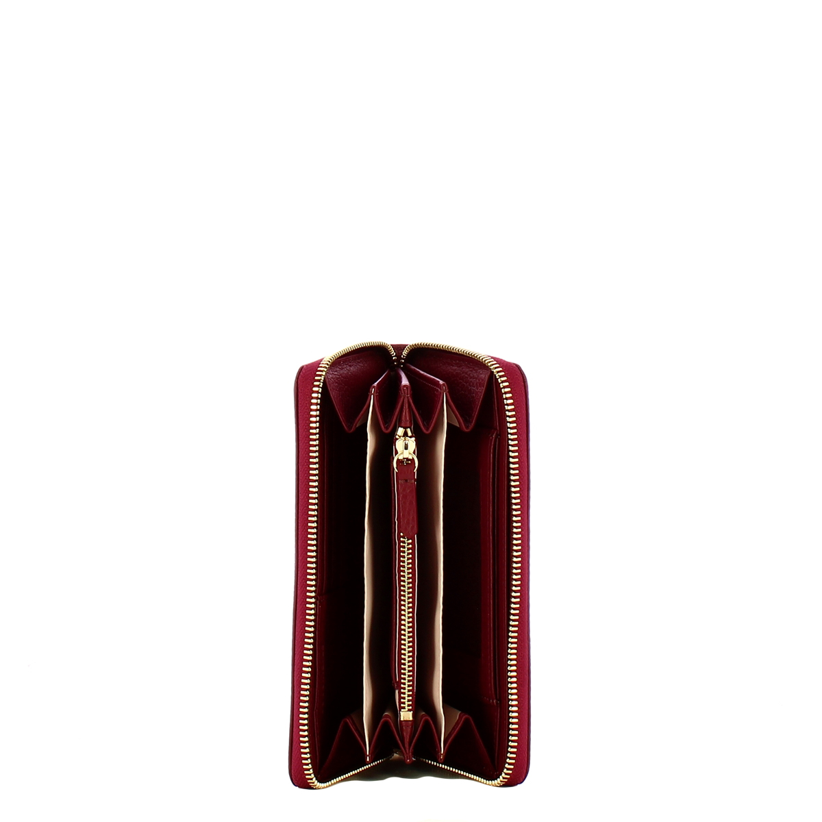 Coccinelle Portafoglio Metallic Soft Large Zip Around Ribes - 3