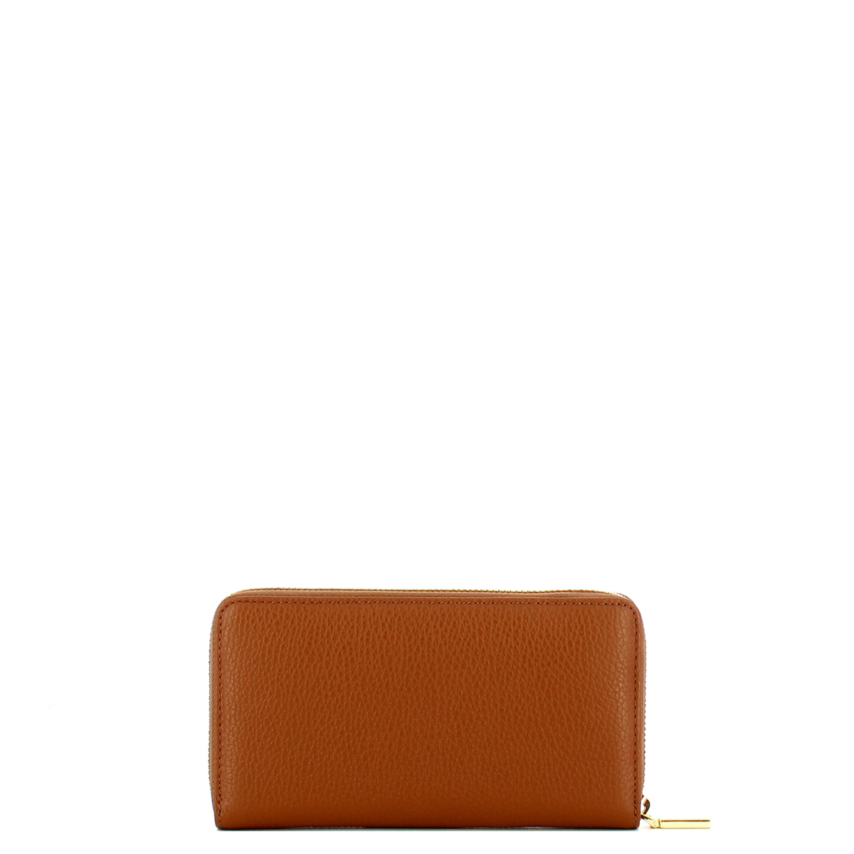 Coccinelle Portafoglio Metallic Soft Large Zip Around Cognac - 2