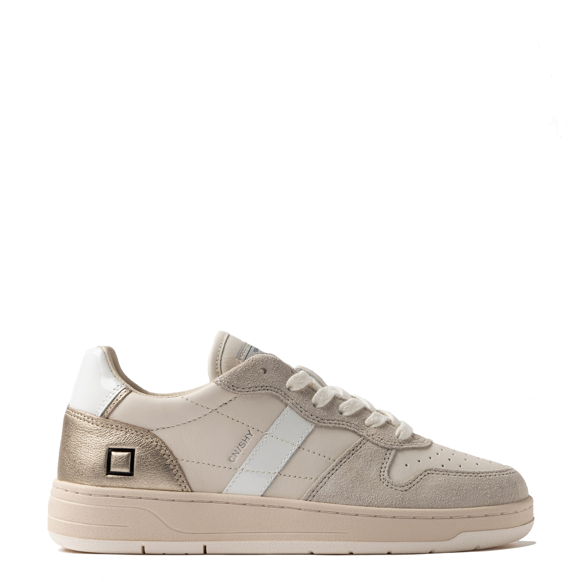 DATE Sneakers Court Shiny White Platinum - 1 DATE Sneakers Court Shiny White Platinum - 1