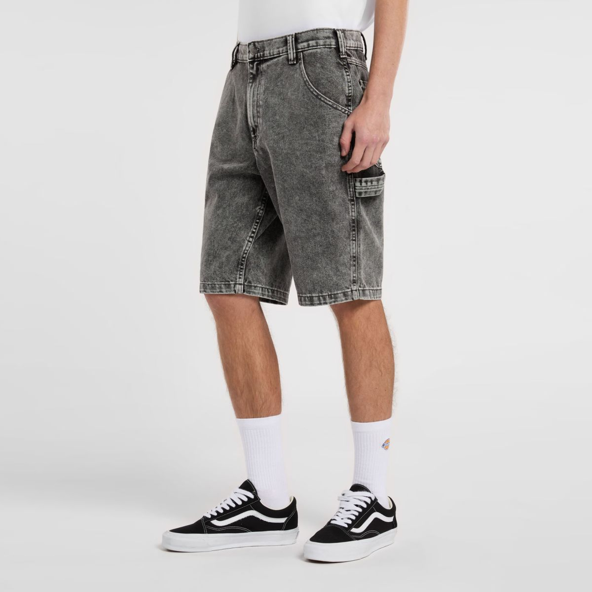 Dickies Jeans Shorts Garyville Light Gray Wash - 5