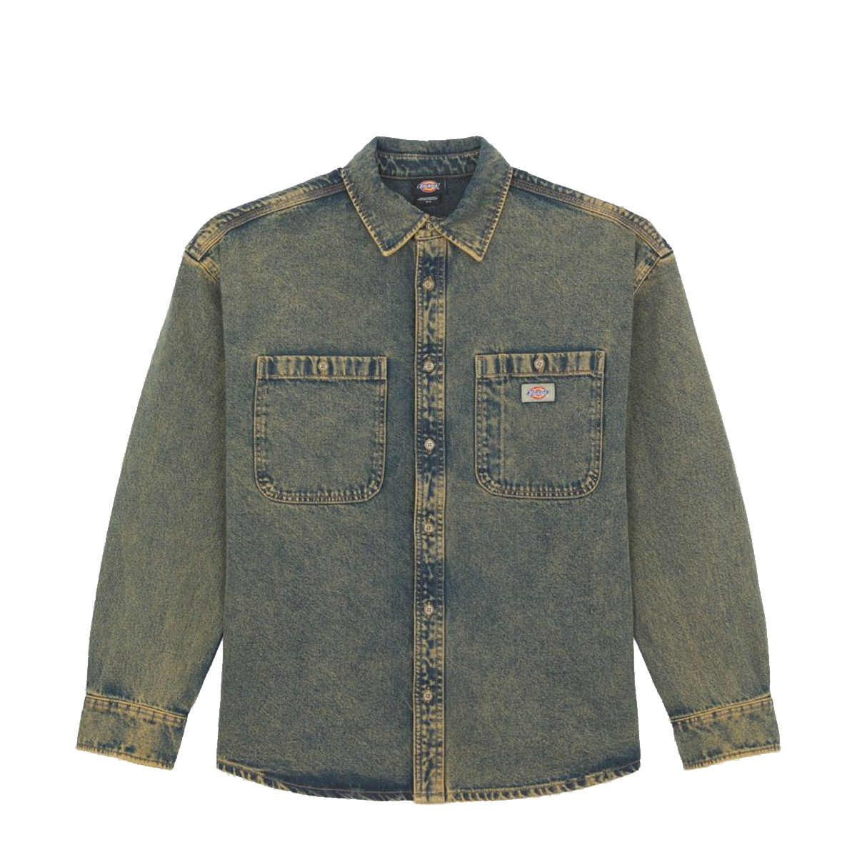 Dickies Camicia di Jeans Houston Yellow Fade Ind - 1 Dickies Camicia di Jeans Houston Yellow Fade Ind - 1