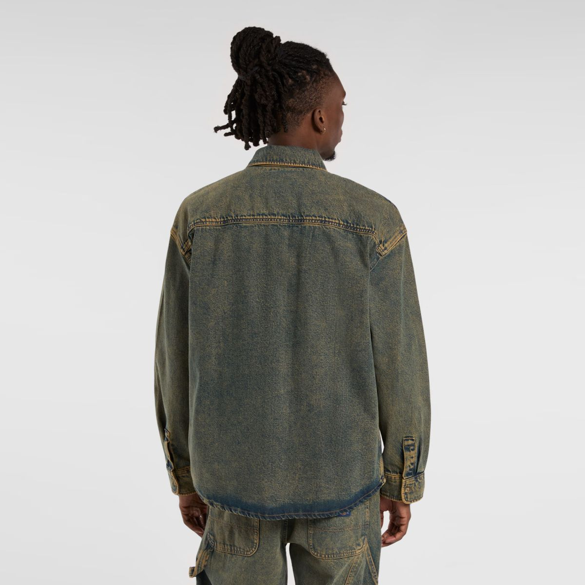 Dickies Camicia di Jeans Houston Yellow Fade Ind - 3 Dickies Camicia di Jeans Houston Yellow Fade Ind - 3