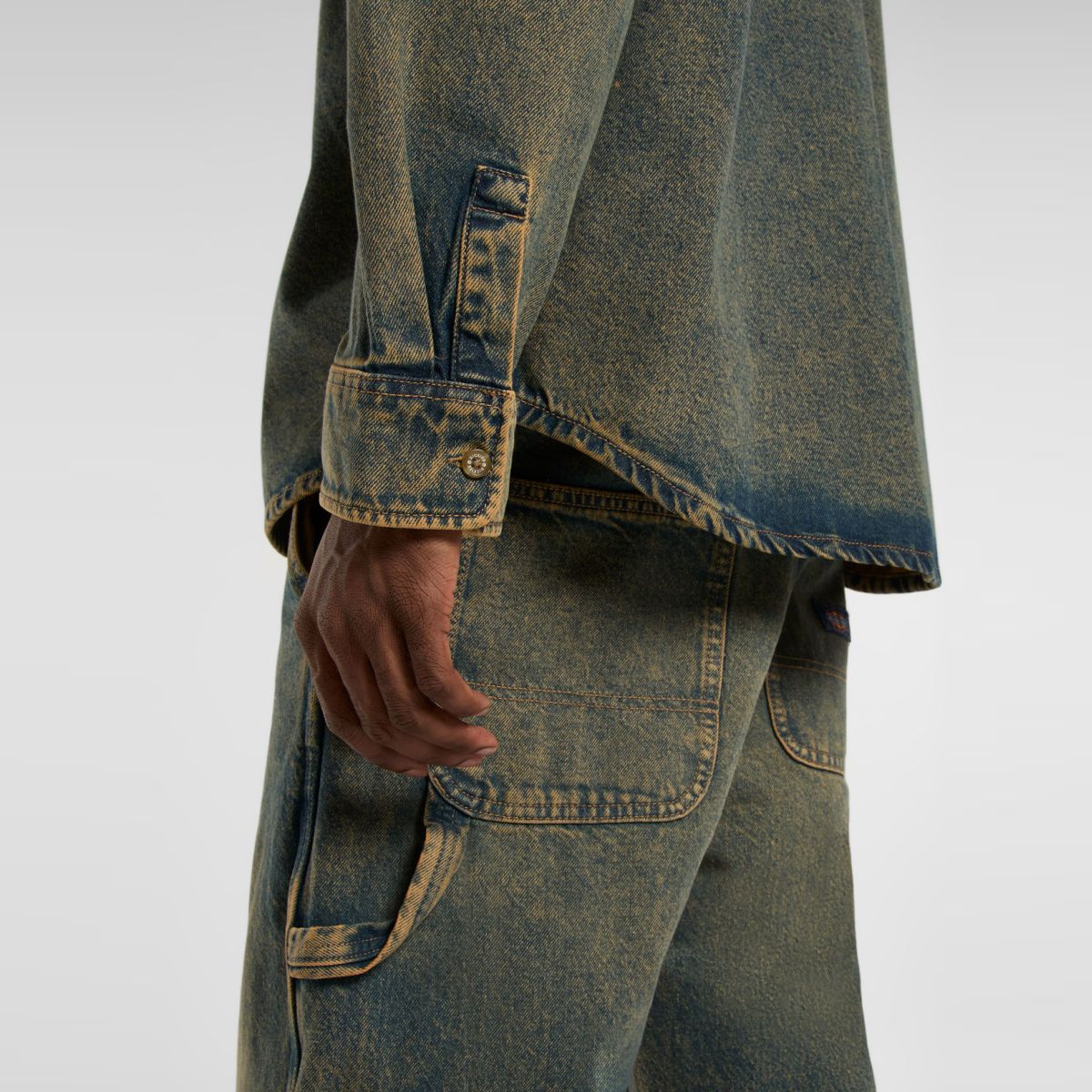 Dickies Camicia di Jeans Houston Yellow Fade Ind - 6 Dickies Camicia di Jeans Houston Yellow Fade Ind - 6