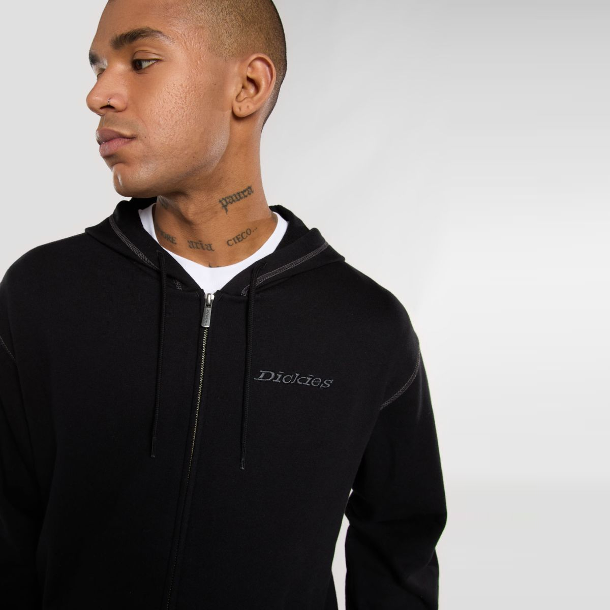 Dickies Felpa Roy FZ Hoodie Black - 5