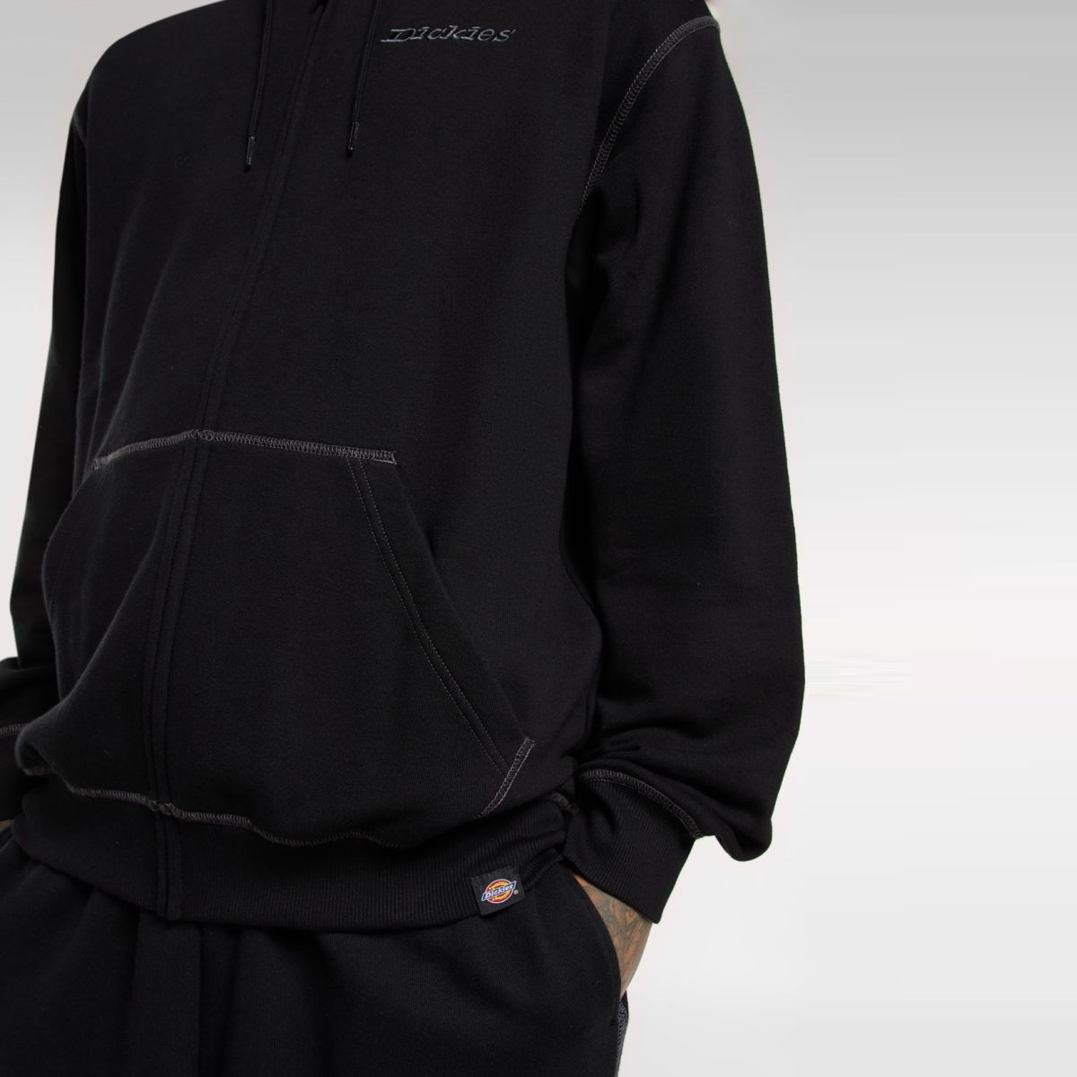 Dickies Felpa Roy FZ Hoodie Black - 6