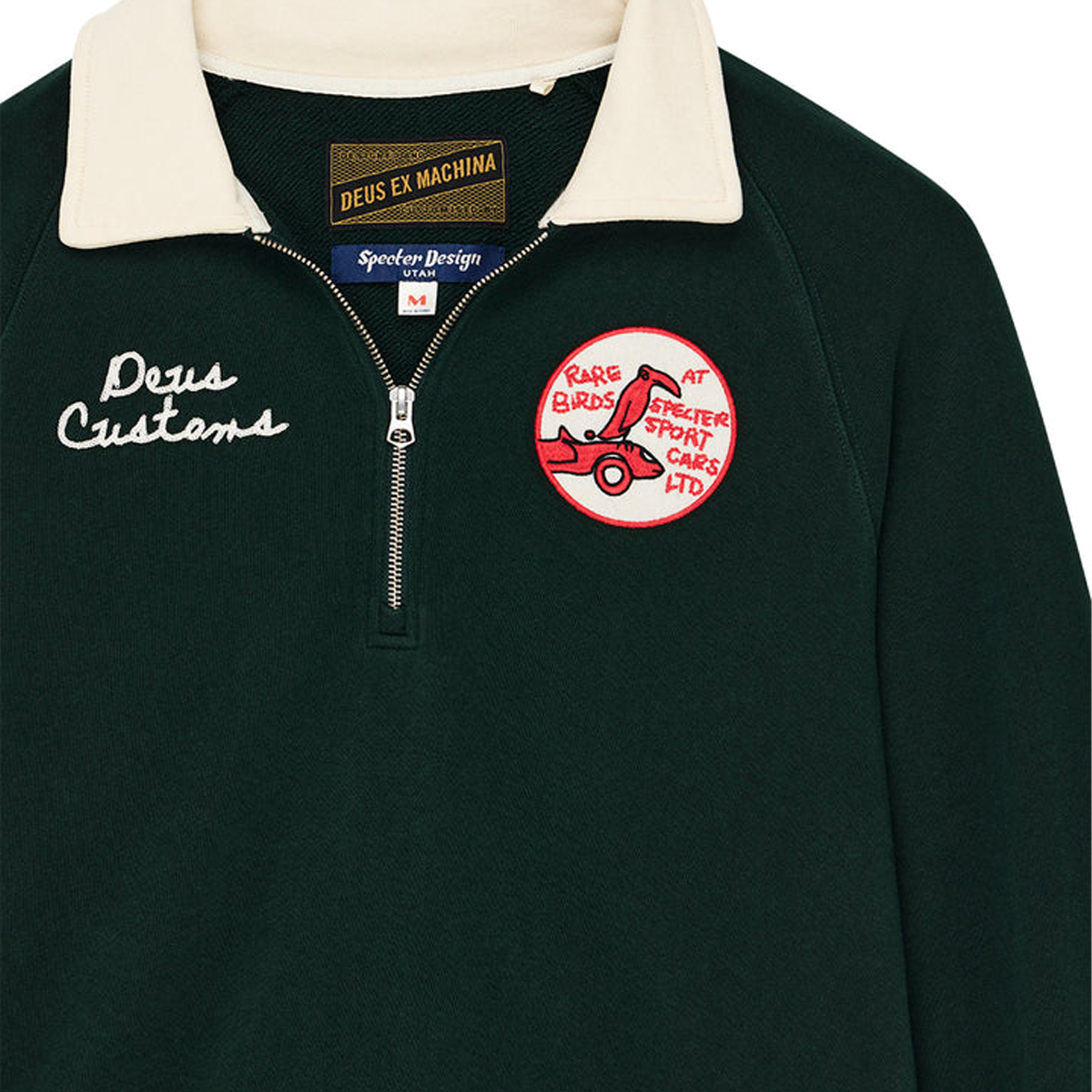 Deus Ex Machina Felpa Specter Zip Racing Green - 6