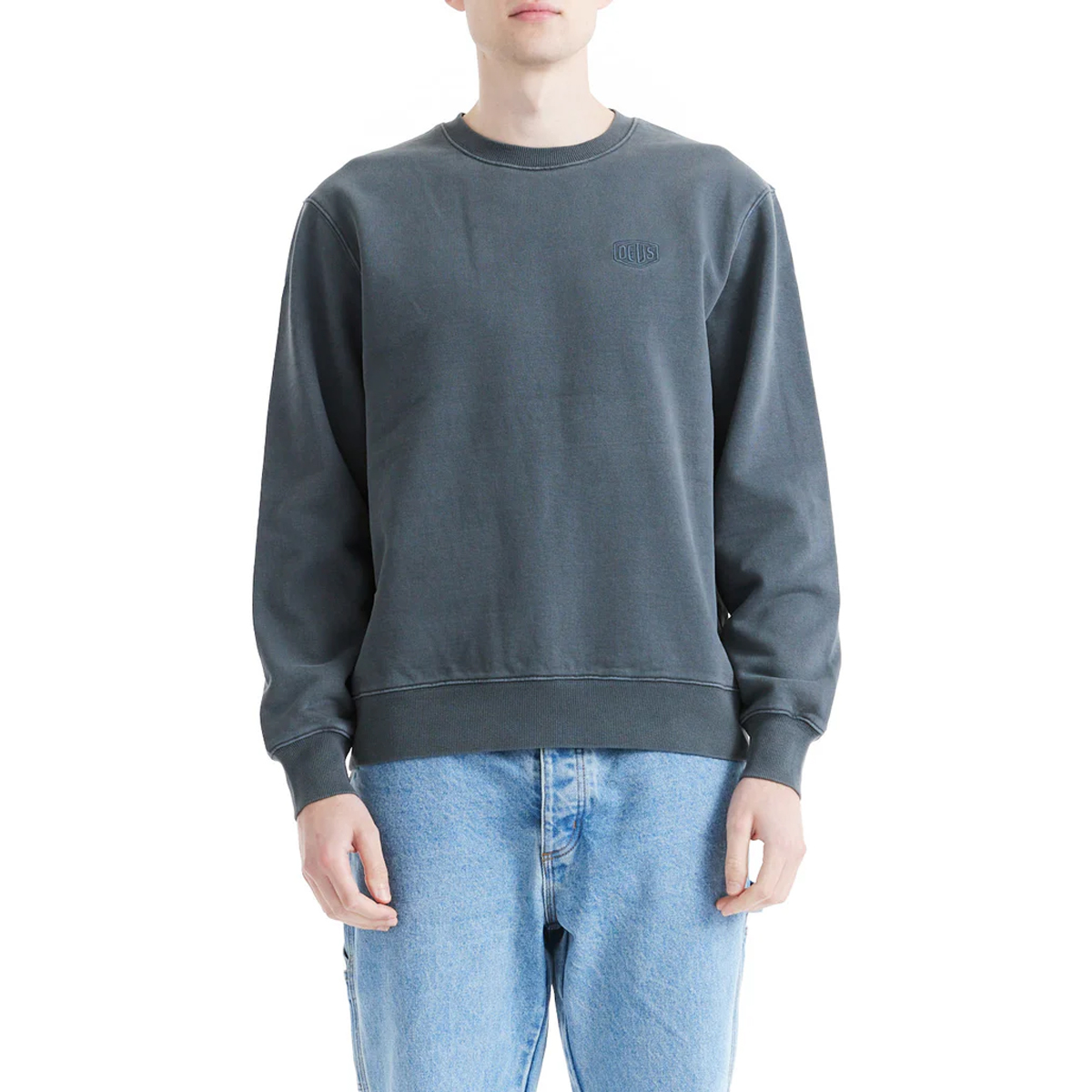 Deus Ex Machina Felpa Shield Garment Dyed Crew Antracite - 2 Deus Ex Machina Felpa Shield Garment Dyed Crew Antracite - 2
