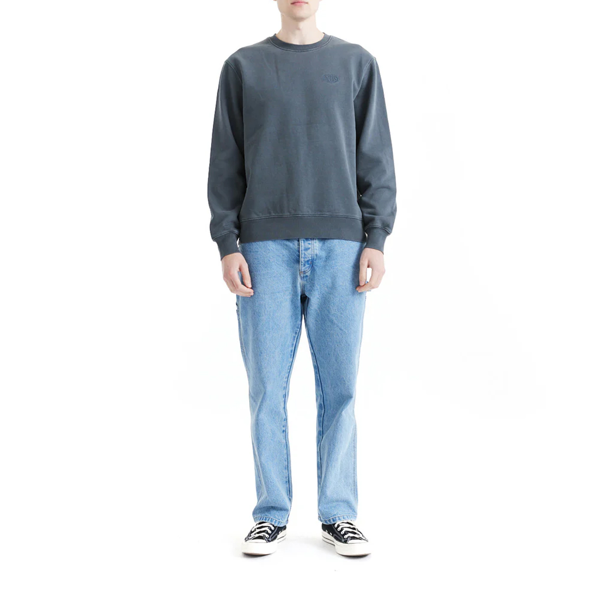 Deus Ex Machina Felpa Shield Garment Dyed Crew Antracite - 3 Deus Ex Machina Felpa Shield Garment Dyed Crew Antracite - 3