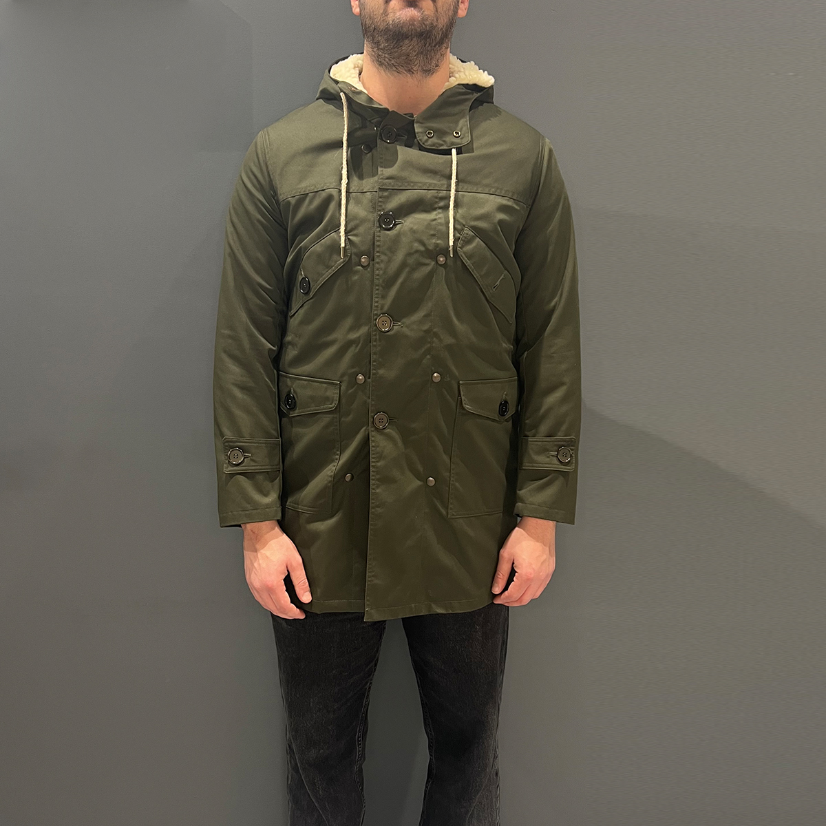 EQUI Cappotto Eskimo Over Tecnogabardina Verde Unito - 2 EQUI Cappotto Eskimo Over Tecnogabardina Verde Unito - 2