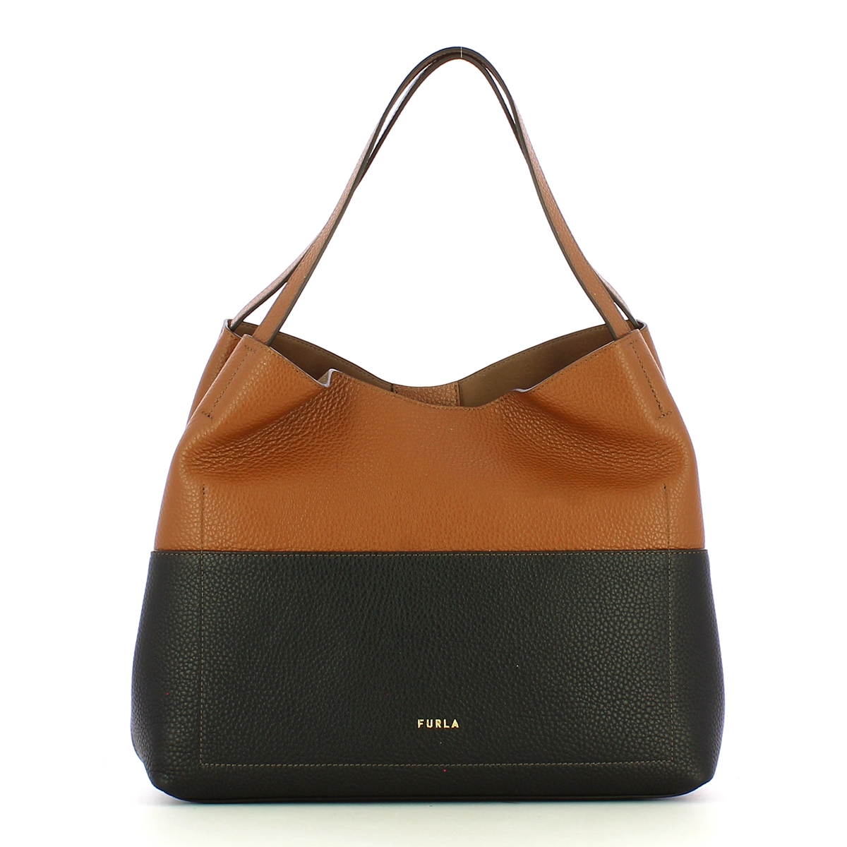 Furla Hobo Bag Primula L Nero Cognac - 3 Furla Hobo Bag Primula L Nero Cognac - 3
